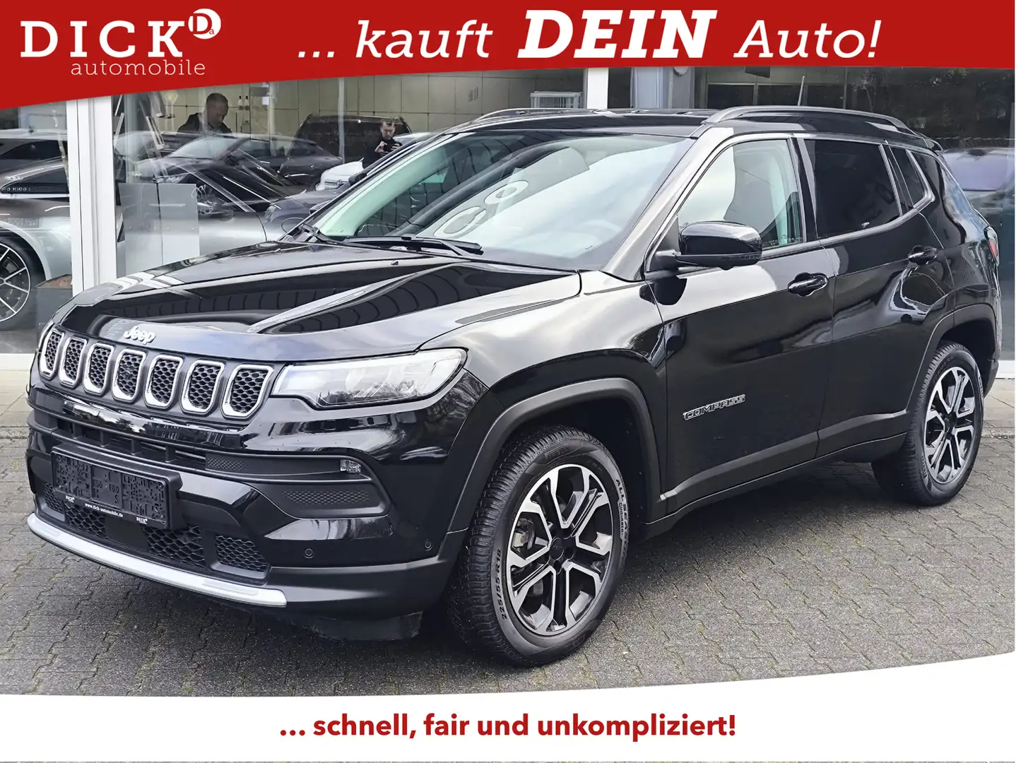 Jeep Compass Limited 1.5 XENON+NAVI+SHZ+ACC+360+DAB+ Schwarz - 1