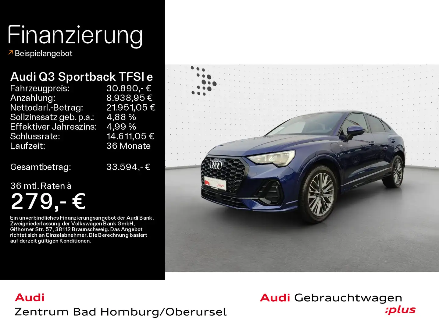 Audi Q3 45 S line*Navi*Alu*PDC*Virtu Blau - 1