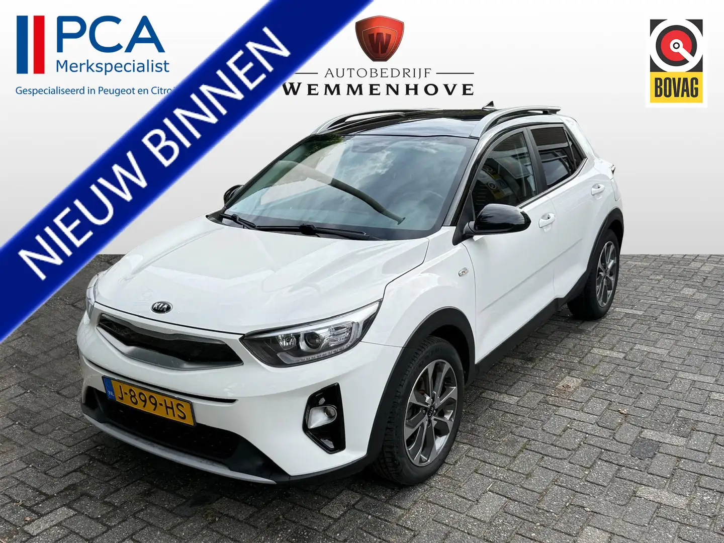 Kia Stonic 1.0 T-GDi Sports Edition Alu wielen/Aircol/Navi/Mi Wit - 1