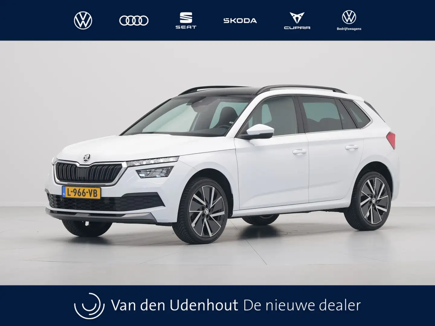 Skoda Kamiq 1.0 TSI 110pk DSG Sport Business Panorama dak 18"l Wit - 1