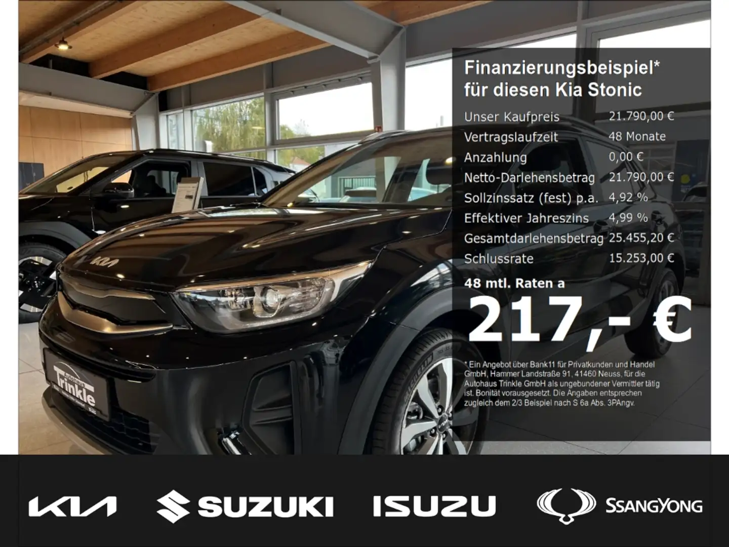 Kia Stonic Vision 1.0 T-GDI Navi Apple CarPlay Android Auto K Schwarz - 1