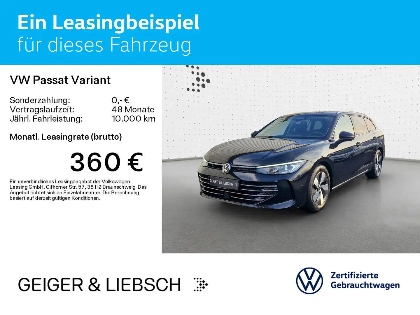 Volkswagen Passat Variant 2.0 TDI DSG ELEGANCE*IQ.LIGHT*AHK Schwarz - 2