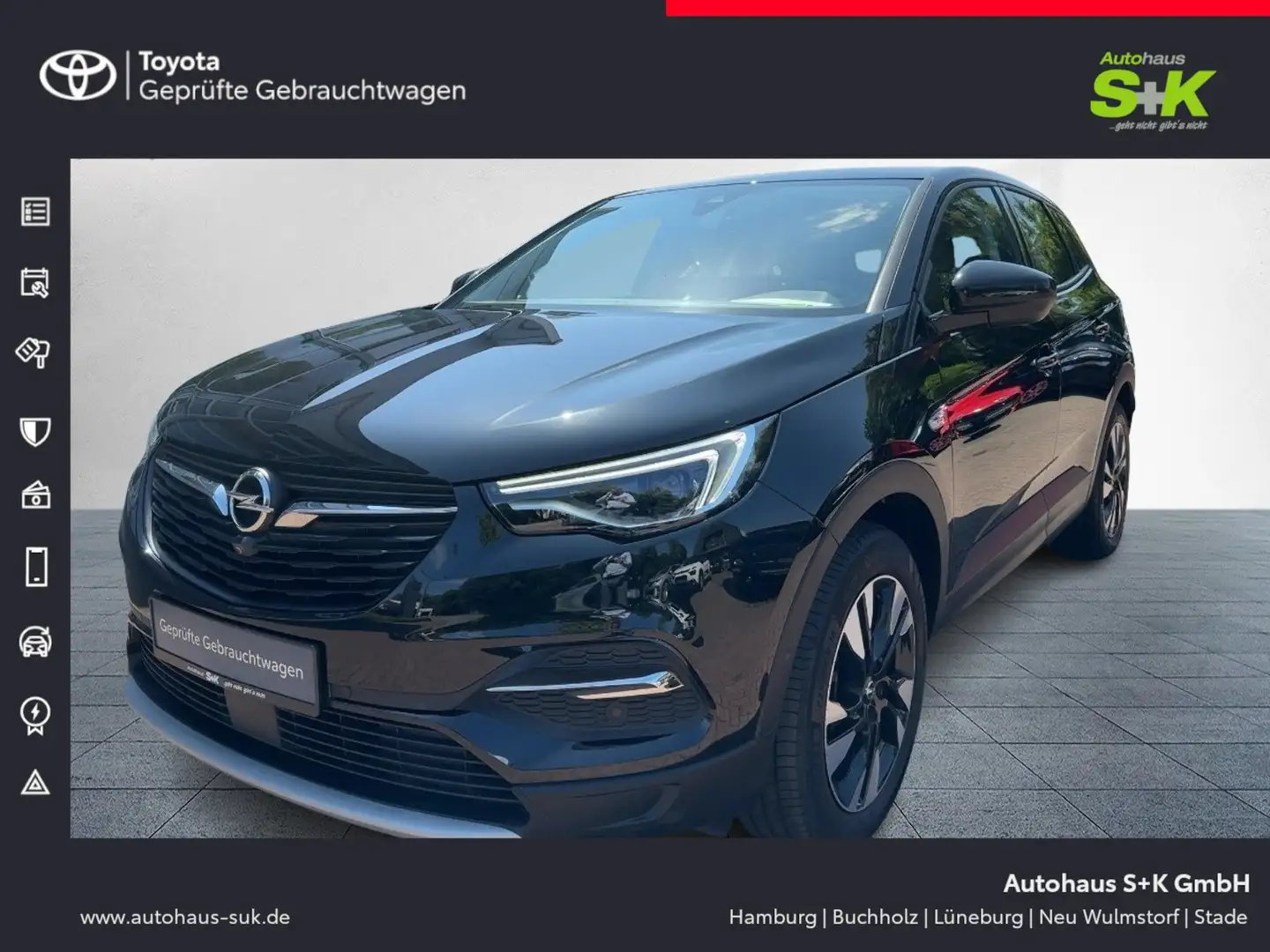 Opel Grandland X 1,2 Turbo, Elegance++SHZ+PDC+KEYLESS++ Schwarz - 1
