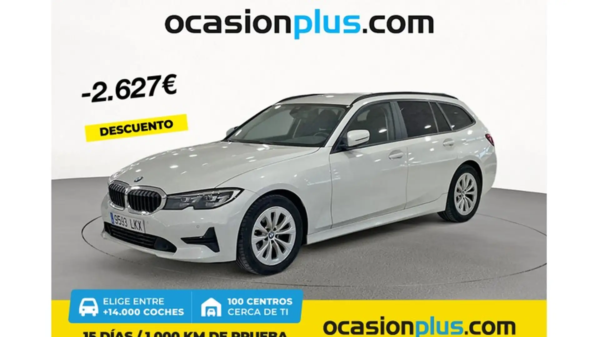 BMW 318 318dA Touring Blanc - 1