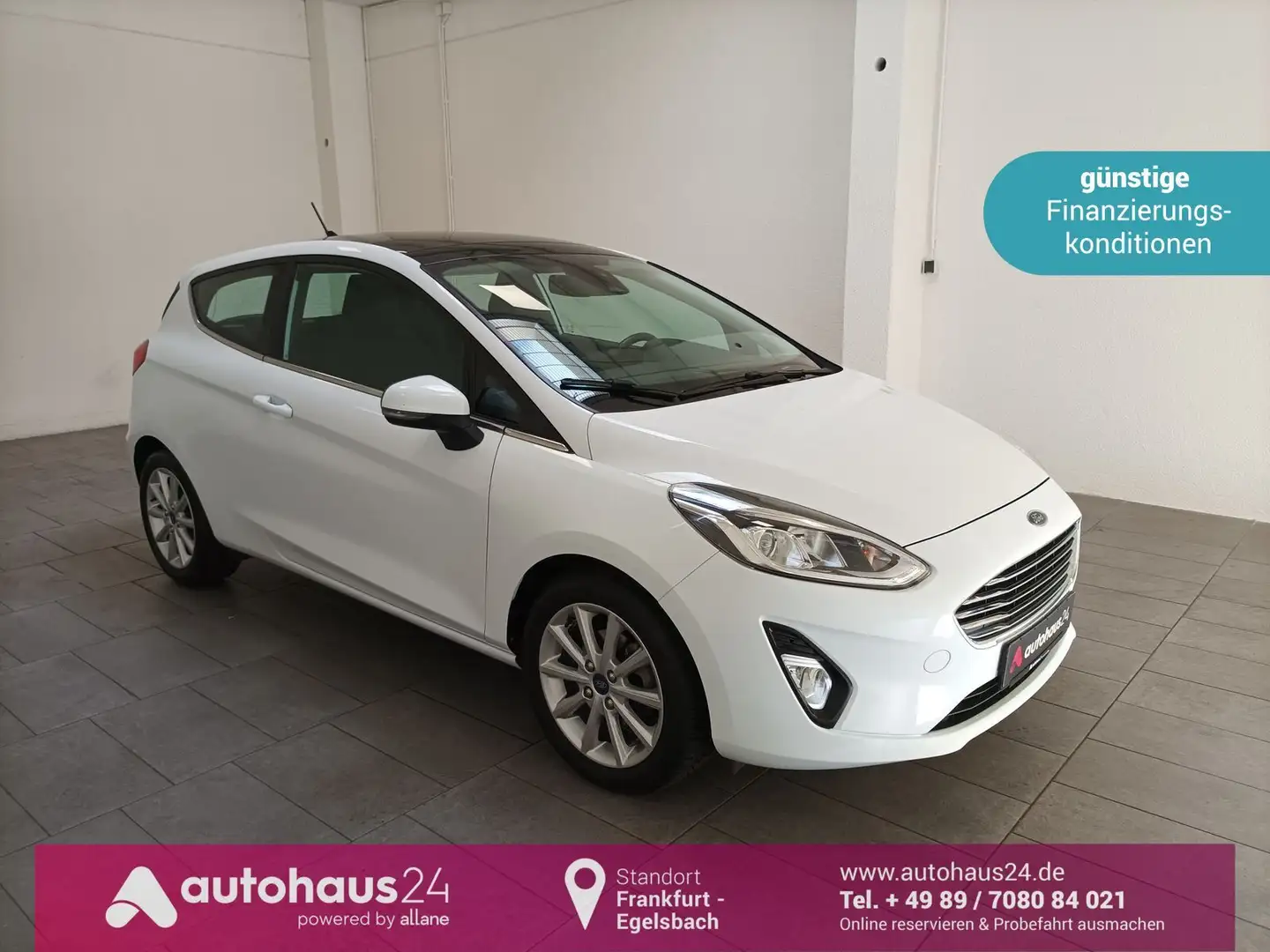 Ford Fiesta 1.0 EcoBoost Titanium|Pano|PDC Weiß - 1