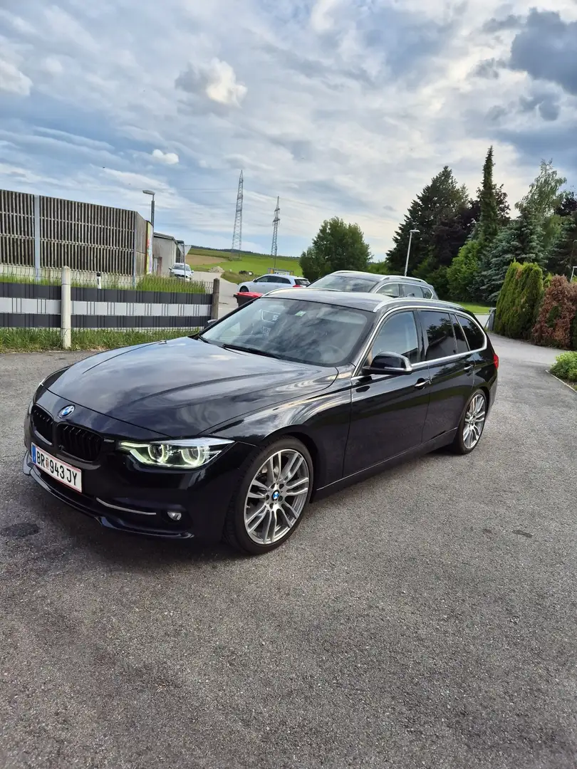 BMW 318 318d Touring Sport Line Aut. Schwarz - 2