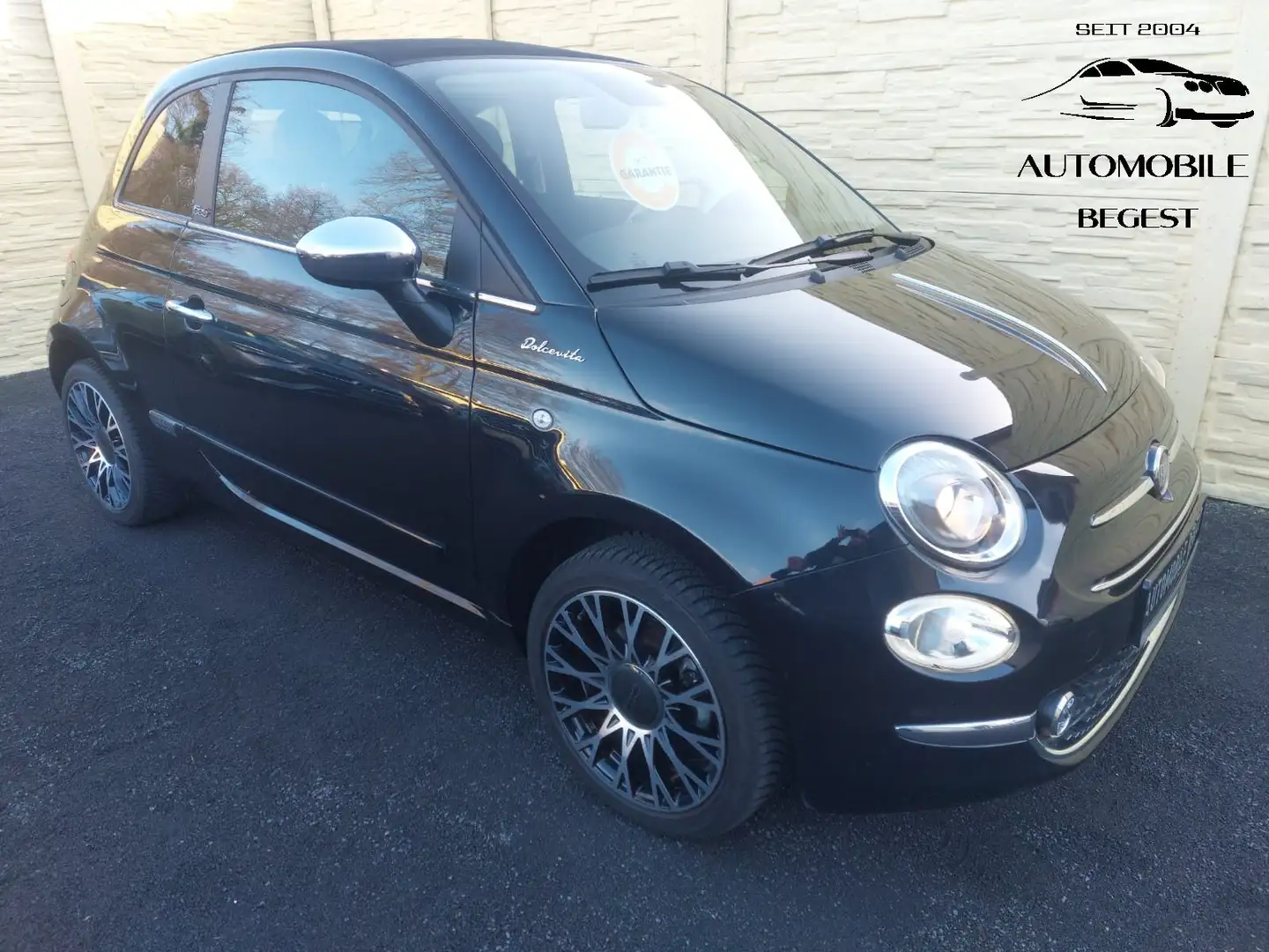 Fiat 500C CABRIO"DOLCEVITA"+LED+TEILLEDER+GARANTIE! Noir - 2
