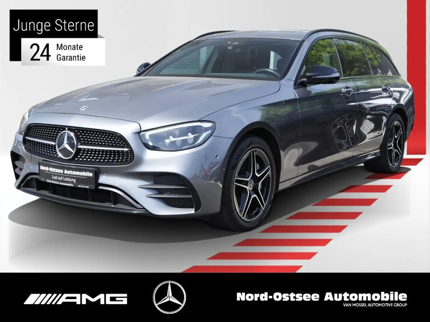 Mercedes-Benz E 300 e T AMG AHK SHD NIGHT 360° WIDE NAVI SHZ Gris - 1