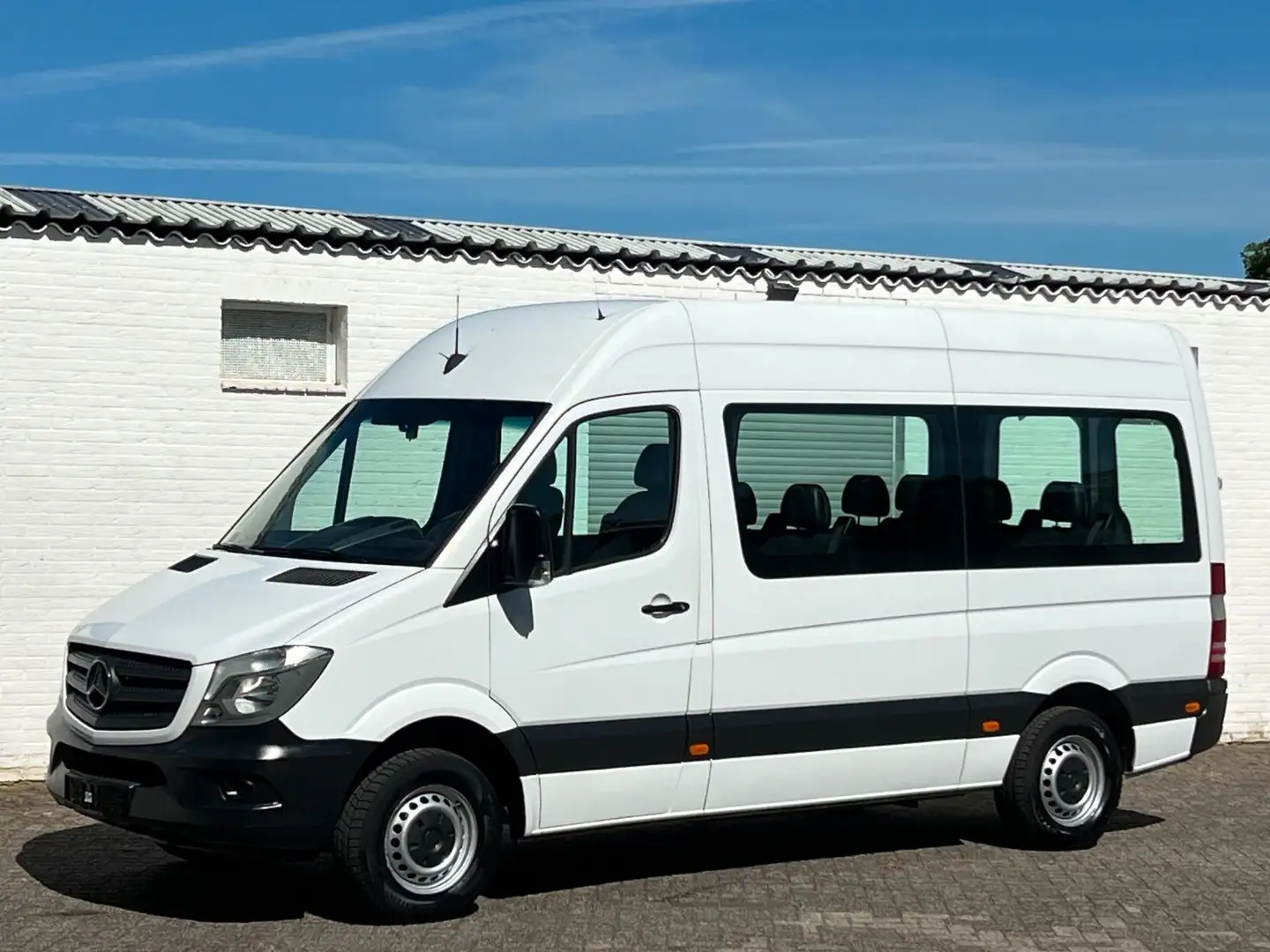 Mercedes-Benz Sprinter 316 CNG/Benzin L2H2 9 Sitze Schiebetür Weiß - 1