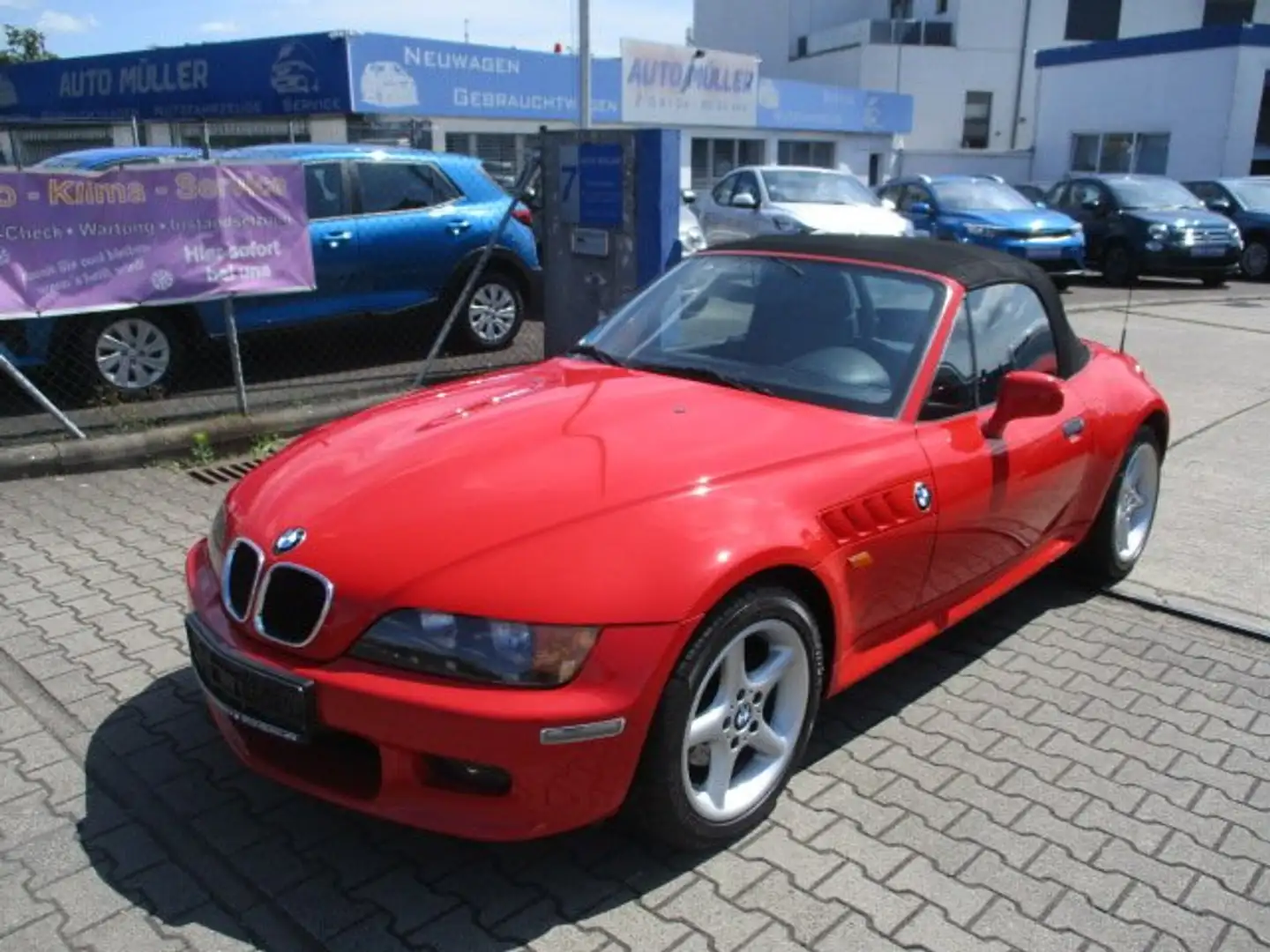 BMW Z3 Z 3.Cabrio-Roadster 2.8i.Klima.Leder. Rood - 1