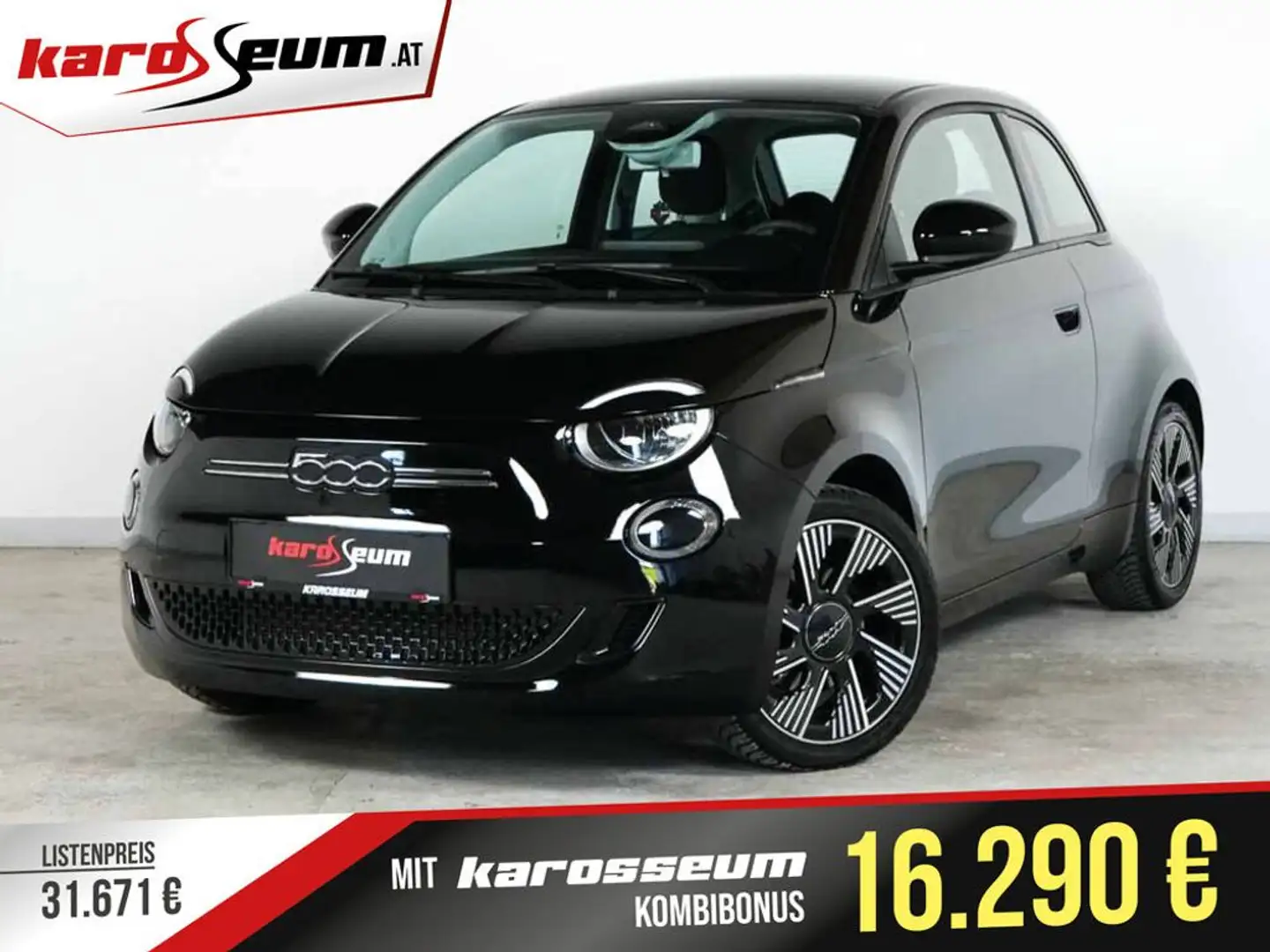 Fiat 500e Icon | EFFIZIENT | 42kWh | Keyless | Spurhalt Schwarz - 1