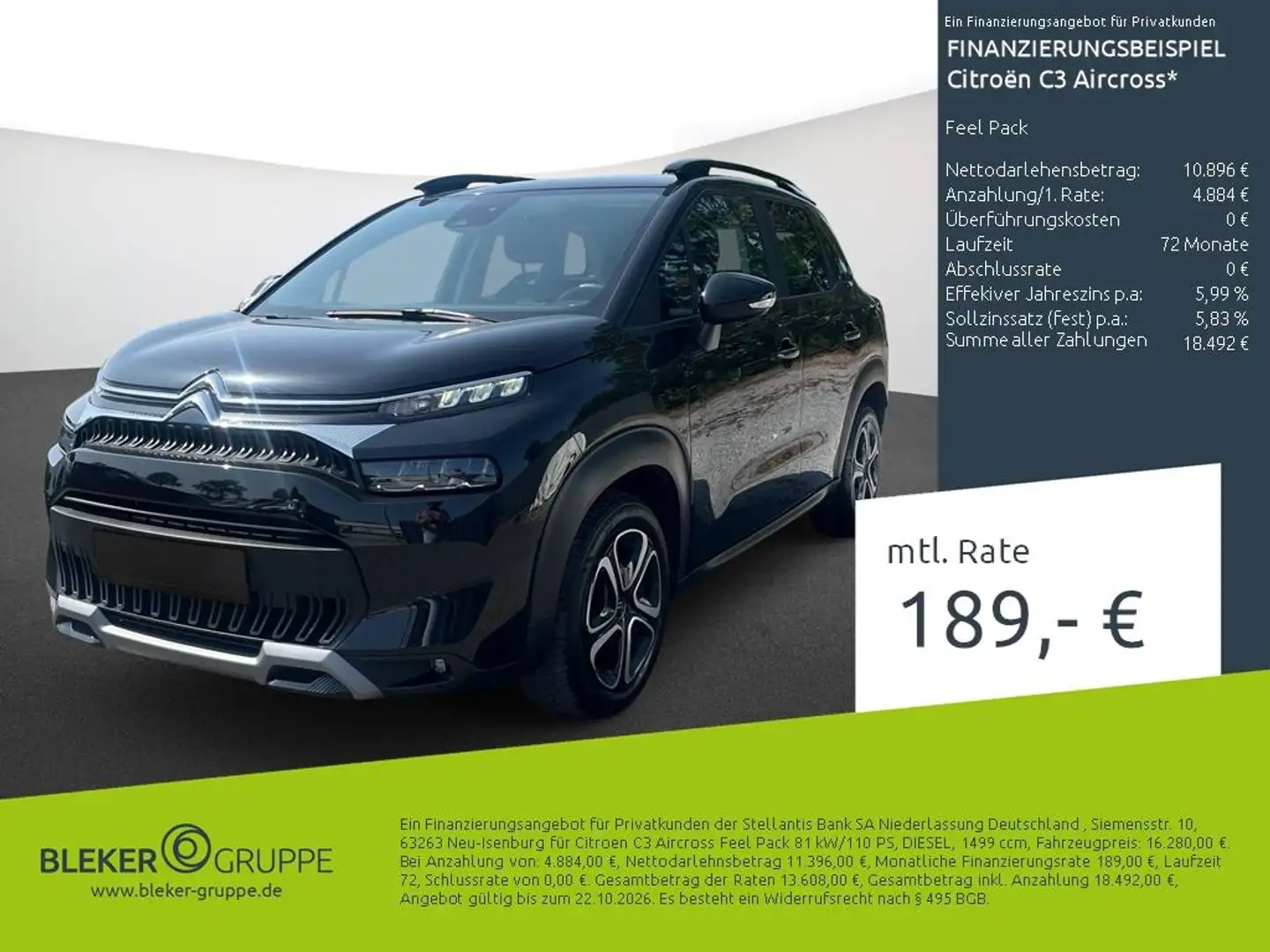 Citroen C3 Aircross Feel Pack Noir - 1
