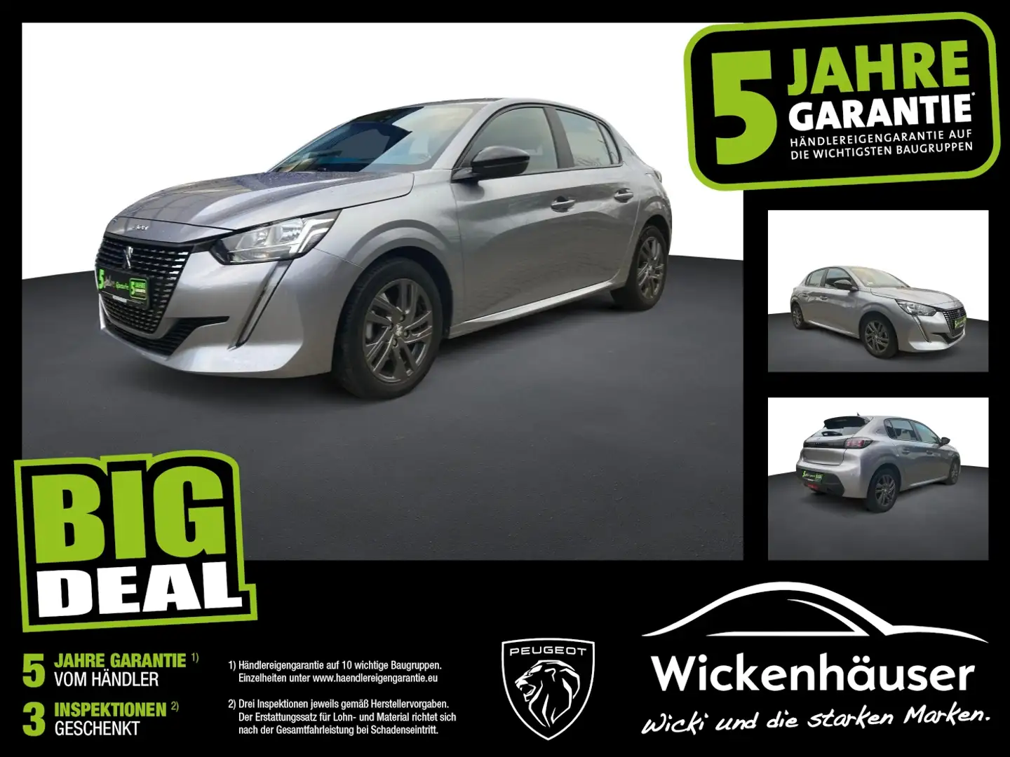 Peugeot 208 PureTech 100 Active Pack PDC*Klima*Tempomat Gris - 1