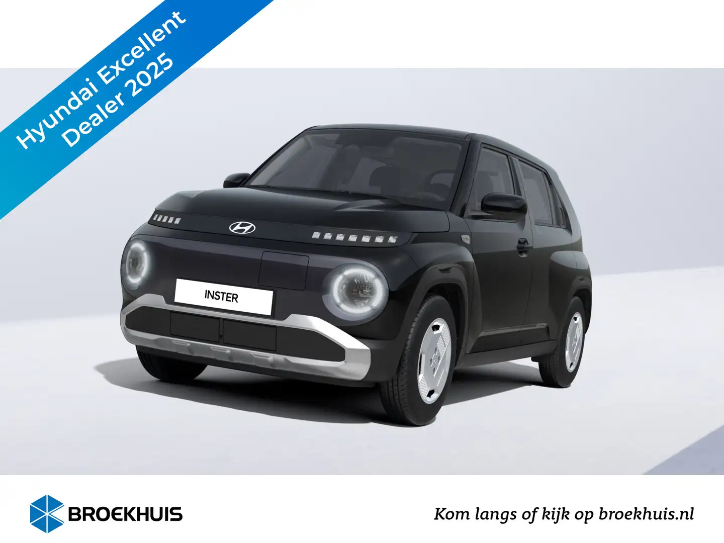 Hyundai Inster E-Motion 49 kWh | vanaf € 293,- Private Lease !! Zwart - 1