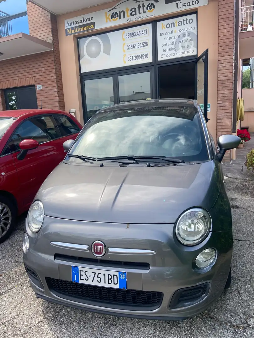 Fiat 500 500 0.9 t.air t. Matt Black 85cv Gris - 1