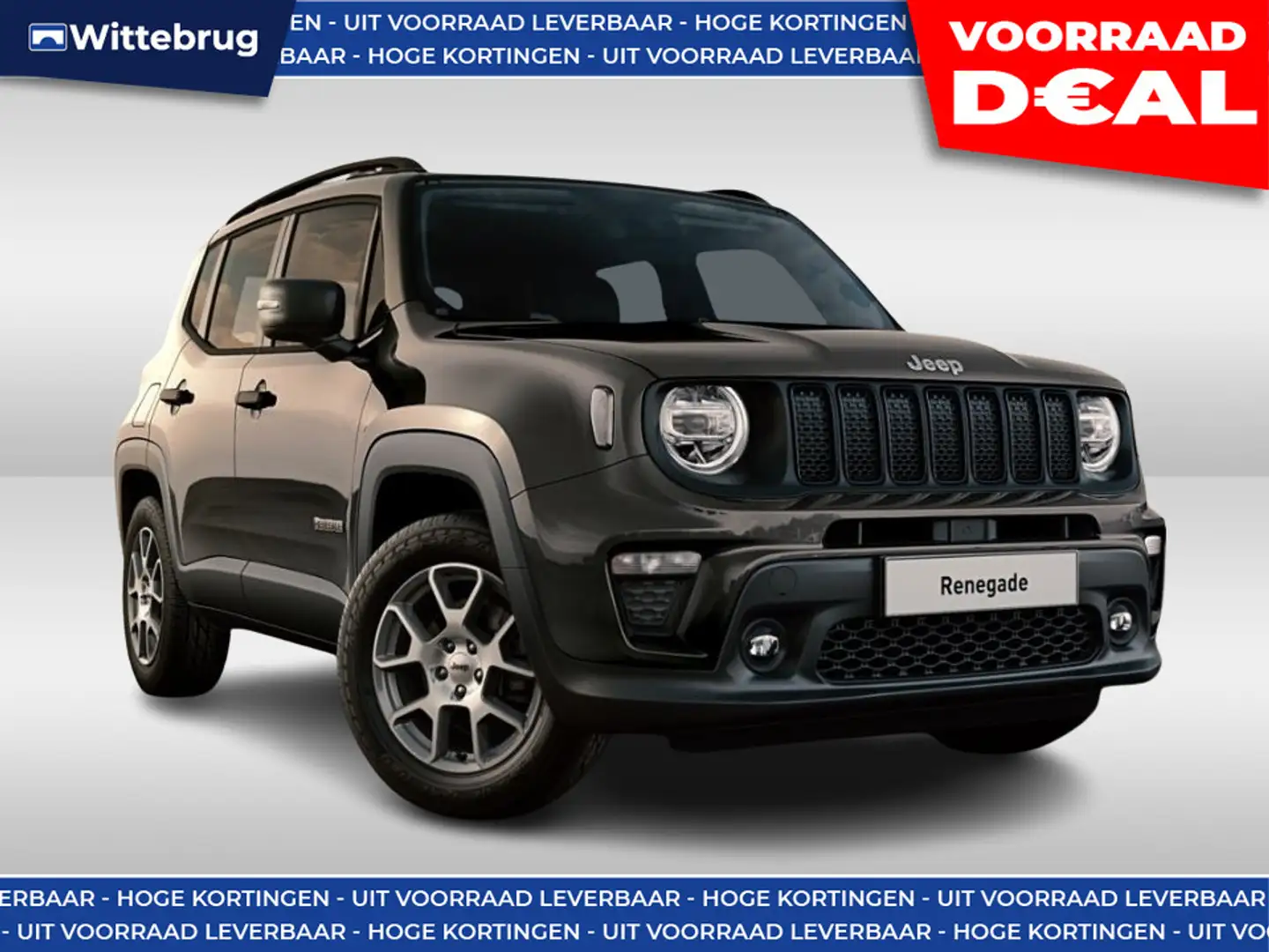 Jeep Renegade 1.5T e-Hybrid Altitude PANO DAK - PACK TECH - KEYL Grijs - 1