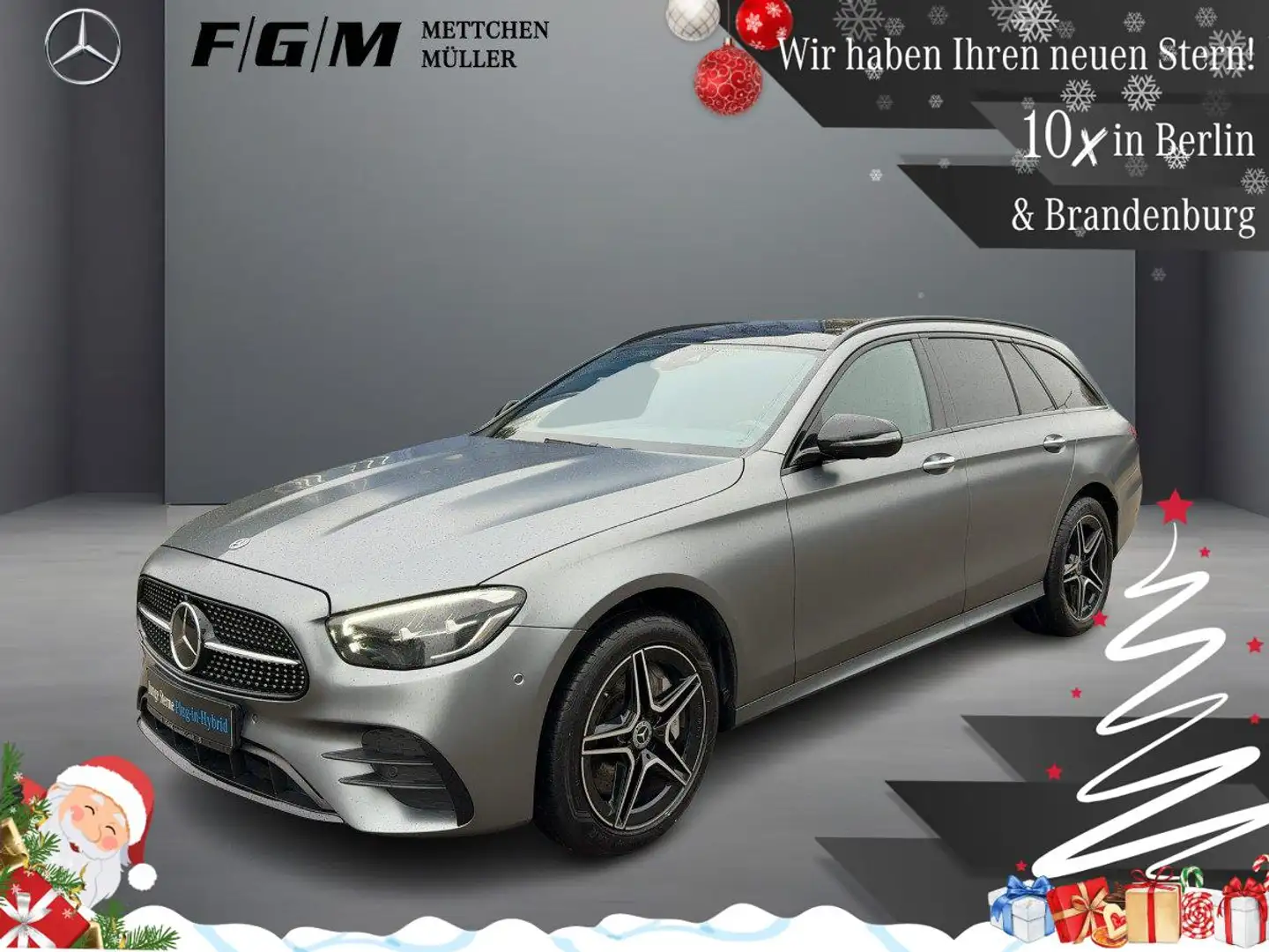 Mercedes-Benz E 300 de 4M T AMG Line Burm|KeyGo|S-Dach|TWA|360 Gris - 1