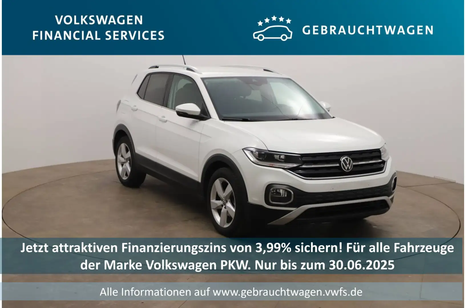 Volkswagen T-Cross T-CROSS Highline 1.0 TSI PDC*Tempo*Klima*SH Weiß - 1