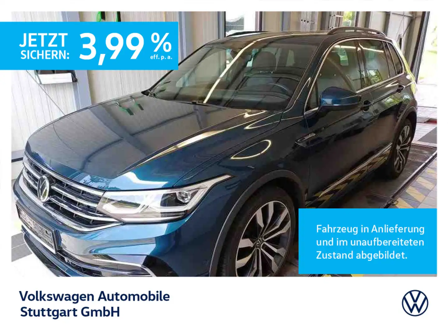 Volkswagen Tiguan 2.0 TDI R-Line DSG Navi AHK P-Dach Blau - 1