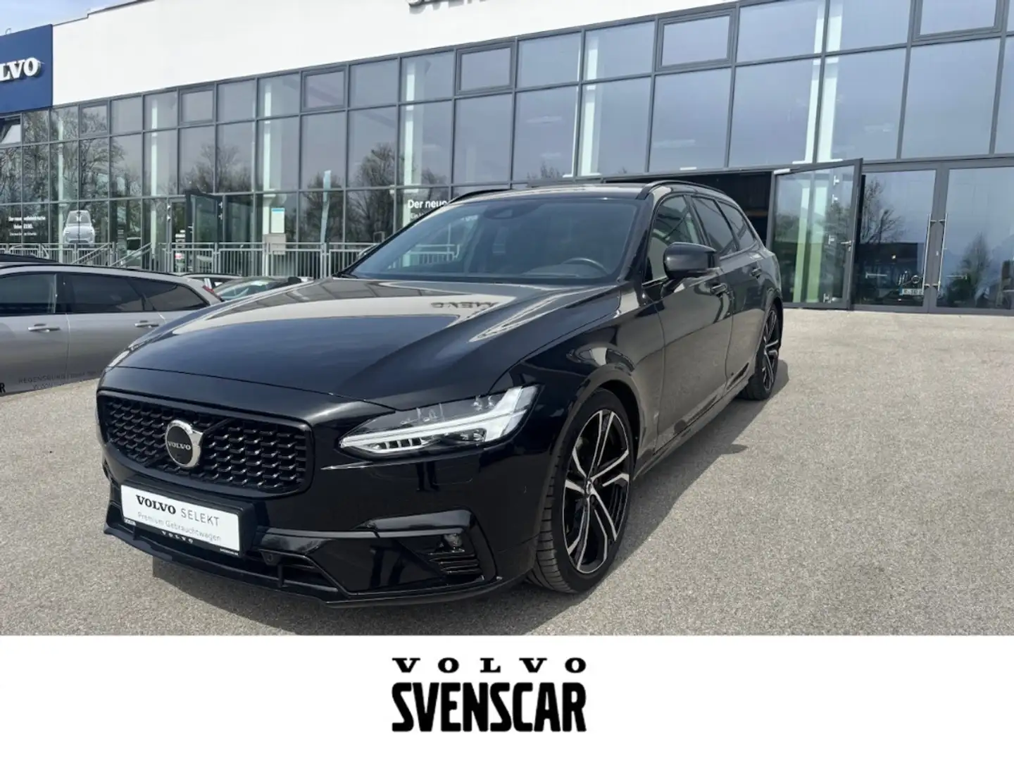 Volvo V90 R Design AWD B6 Benzin EU6d HUD AHK Navi Leder Dig Zwart - 1