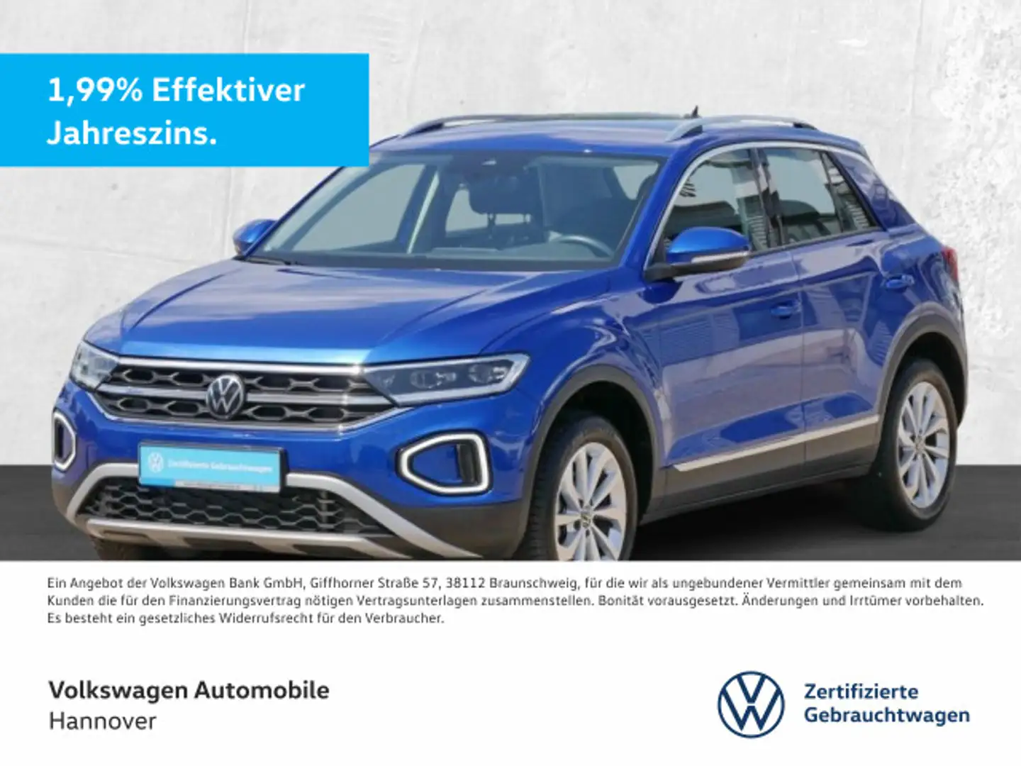 Volkswagen T-Roc 1.5 TSI DSG Style Navi LED DigCockpit ACC Bleu - 1