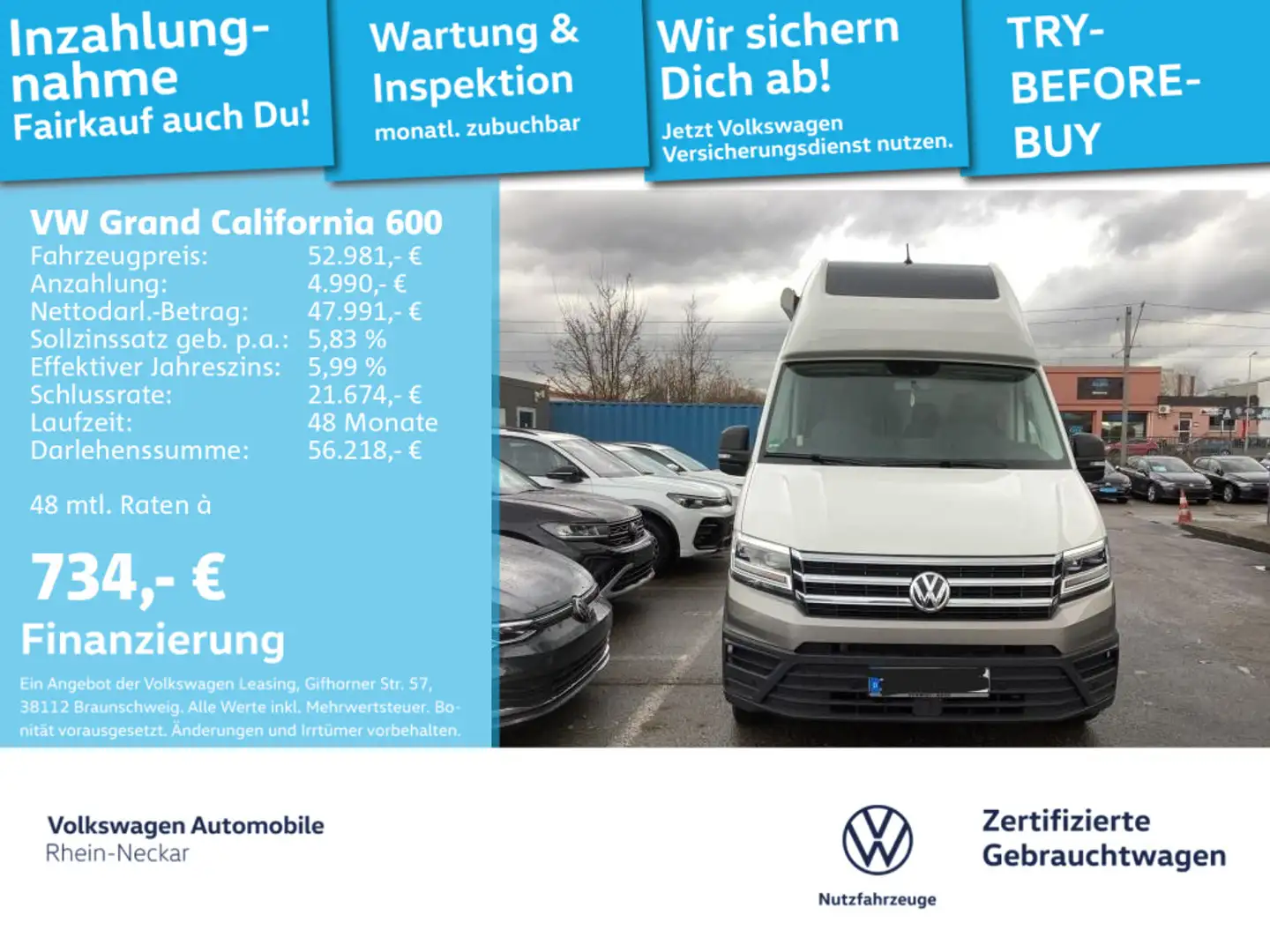 Volkswagen Grand California FWD DSG LED Kamera Solar Ra Wit - 1