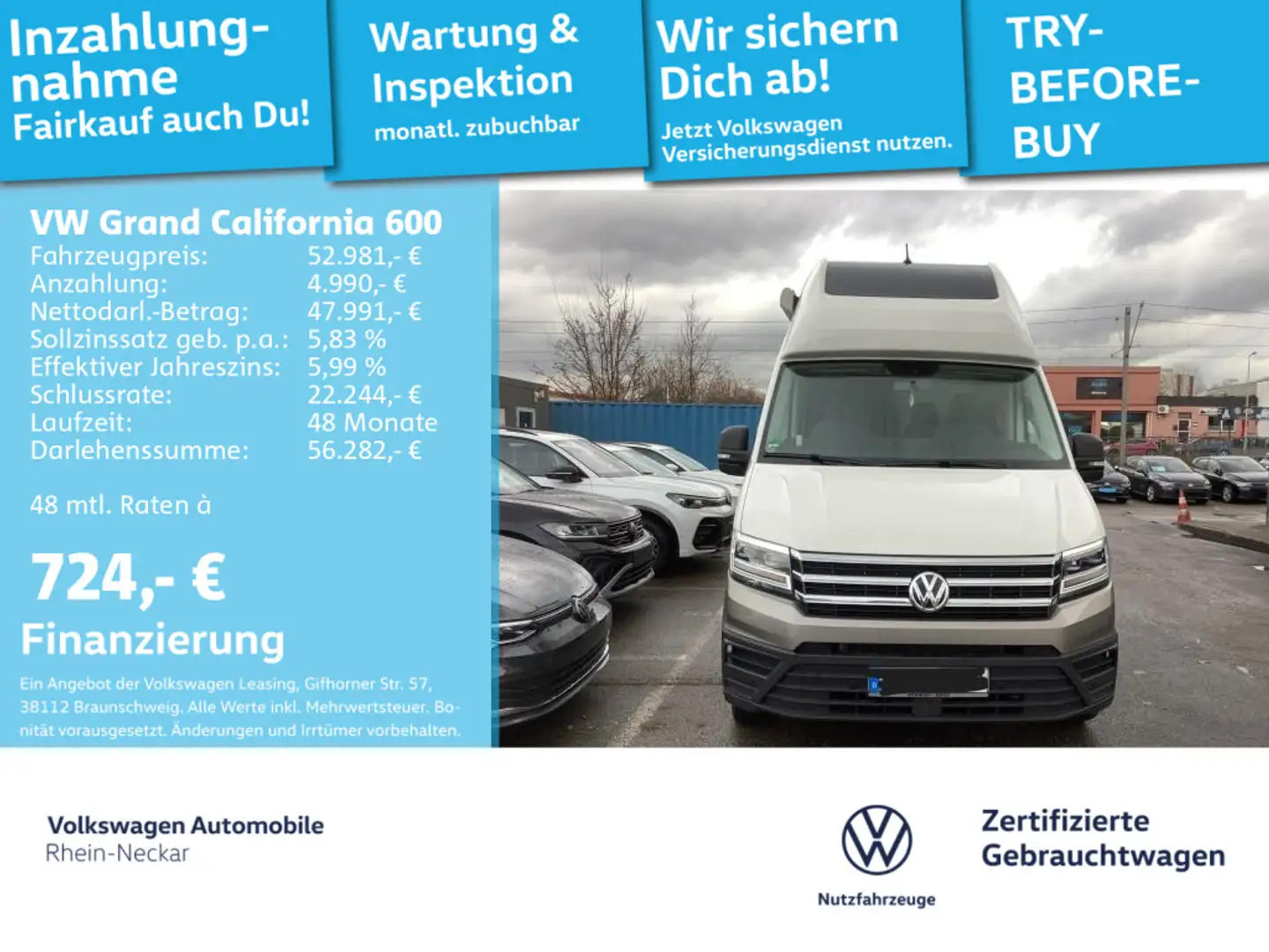 Volkswagen Grand California FWD DSG LED Kamera Solar Ra Wit - 1
