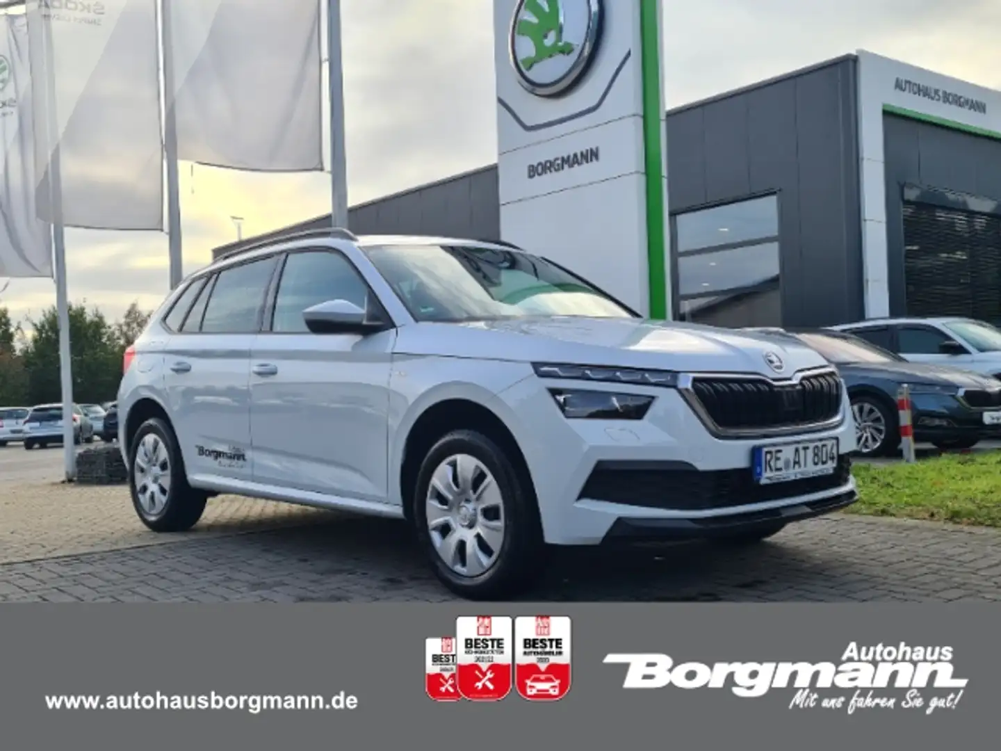 Skoda Kamiq Tour 1.0l TSI LED UPE: 31.440€ El. Heckklappe Appl Weiß - 1