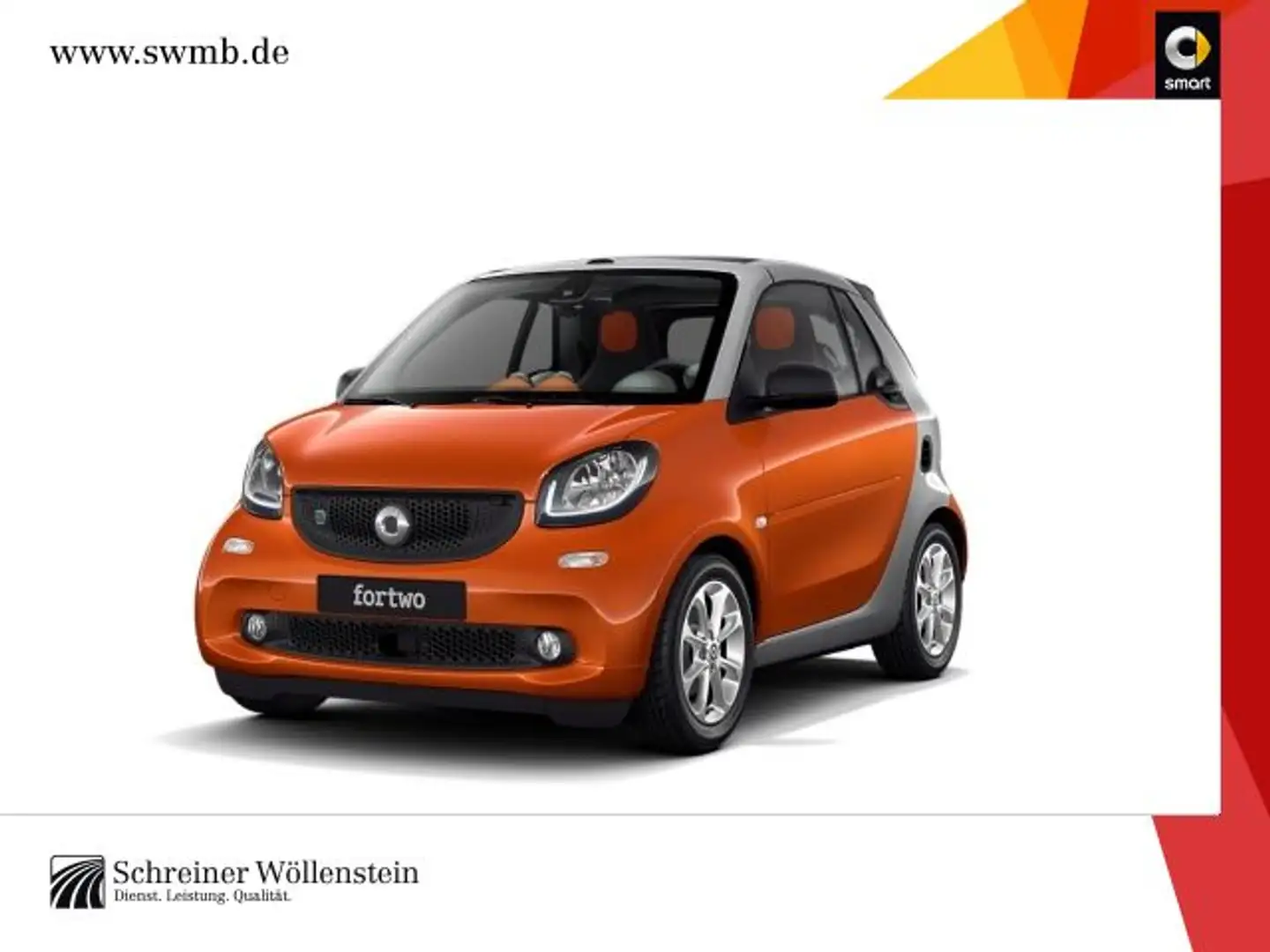 smart forTwo EQ  cabrio passion HÄNDLER GEWERBE EXPORT Orange - 1