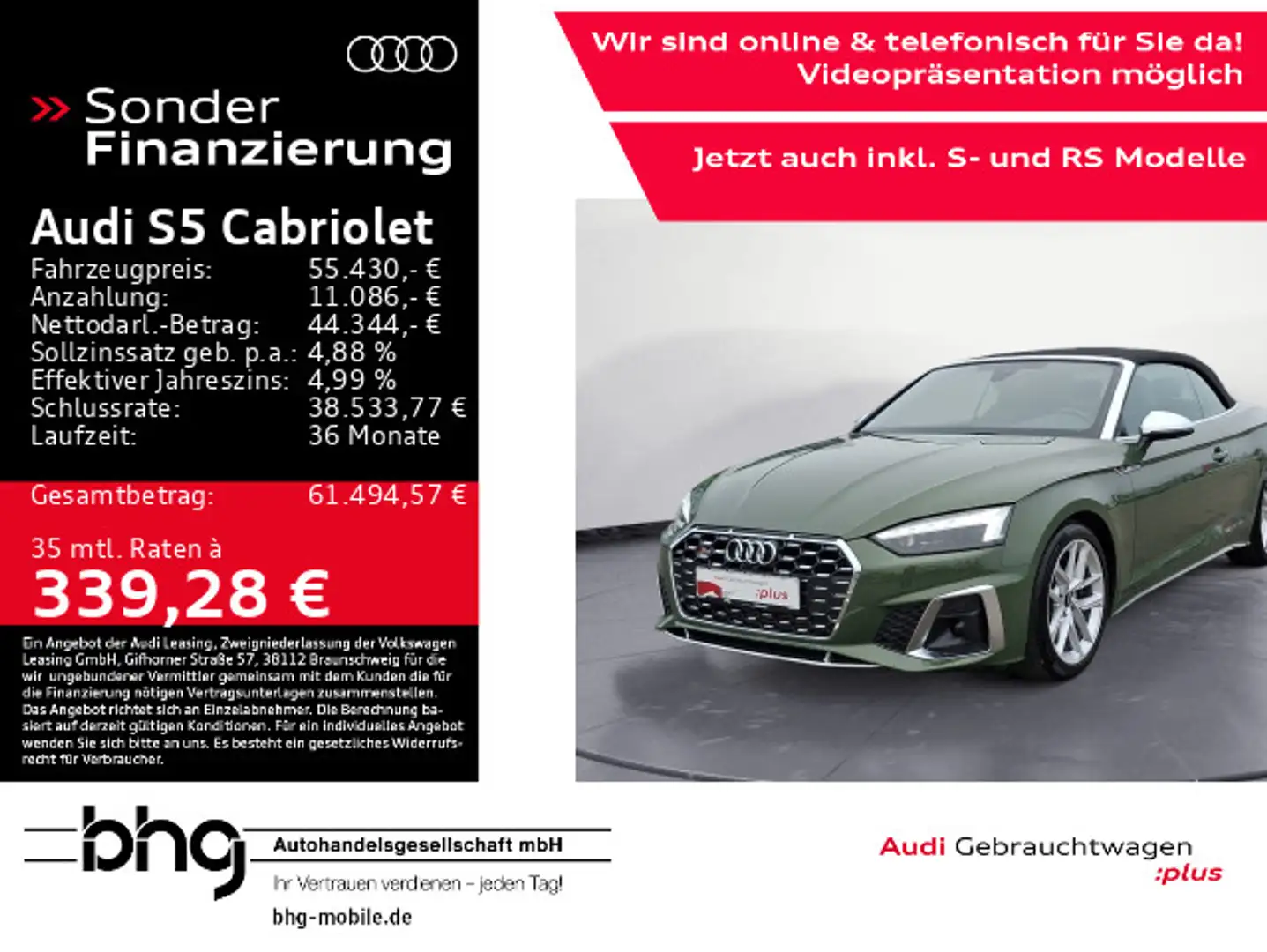 Audi S5 quattro AHK Navi Sportsitz Plus Vert - 1