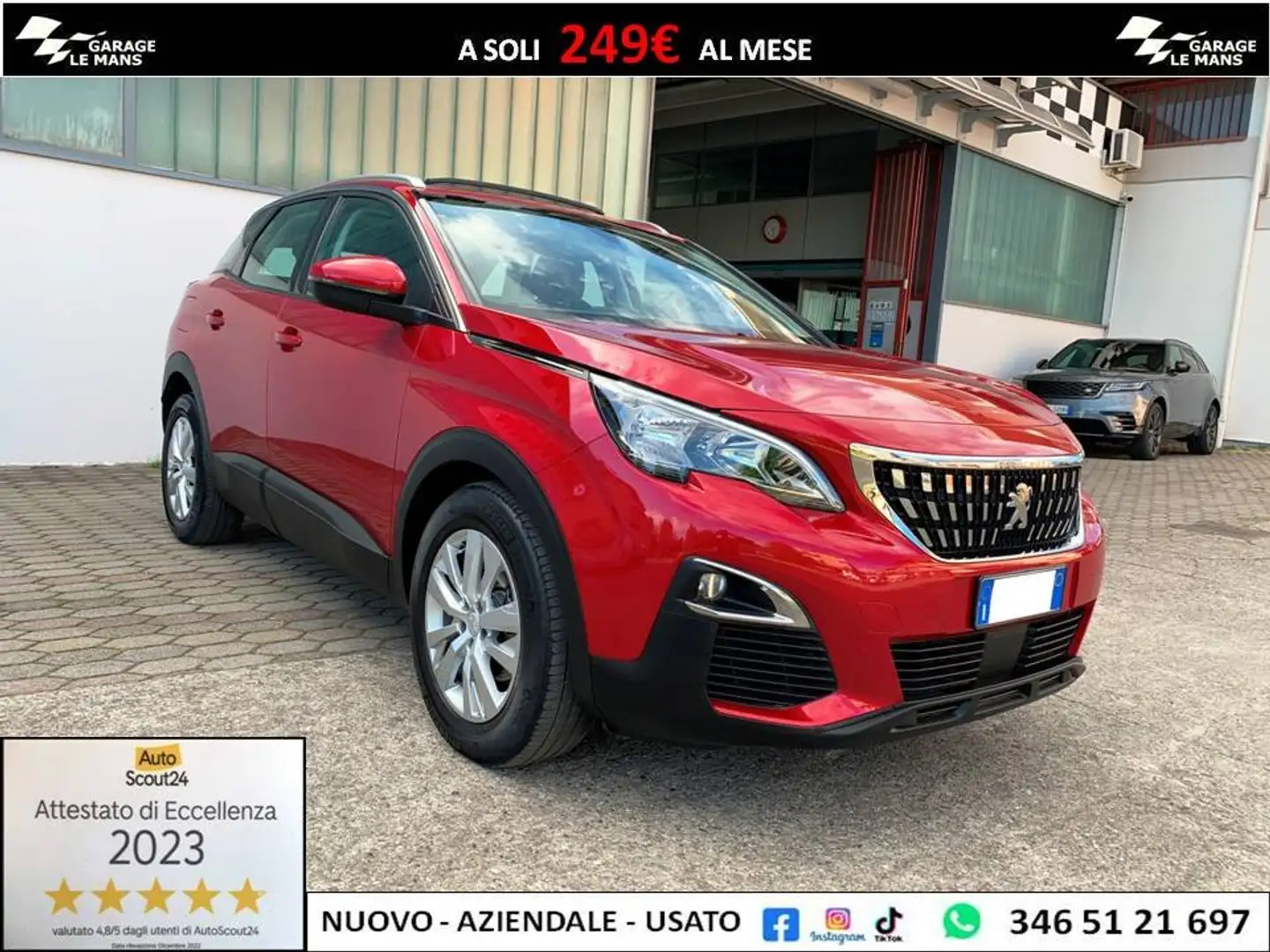 Peugeot 3008 BlueHDi 130 S&S BUSINESS NAVI TETTO CRUISE PDC Red - 1