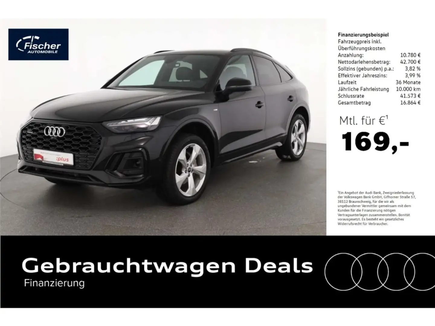 Audi Q5 Sportback 45 TFSI qu. S line AHK/20''/Matrix Schwarz - 1
