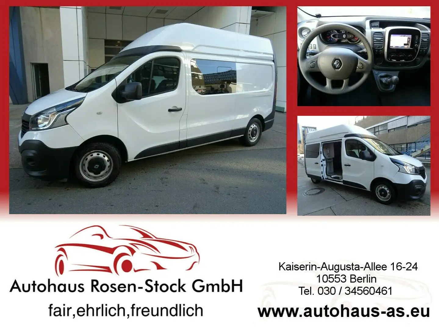 Renault Trafic 1,6 dCi 125 Energy L2H2 Hochdach Kasten,Regale,Kom Bianco - 1