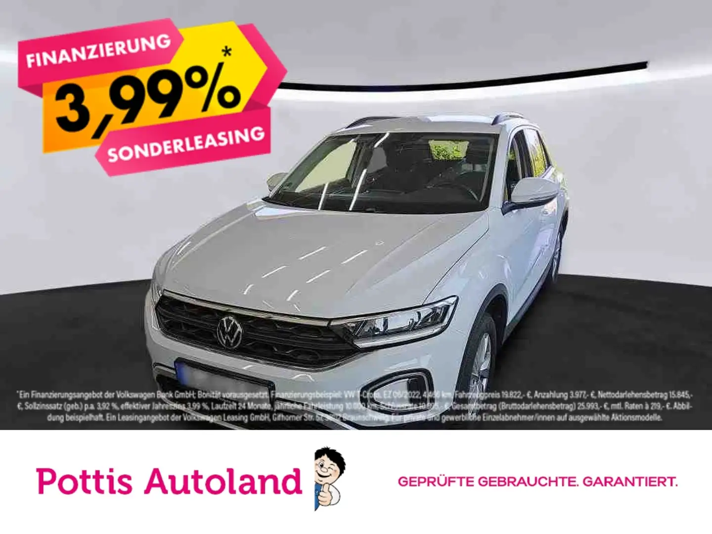 Volkswagen T-Roc 1.5 TSI DSG LIFE NAVI ACC PDC KLIMA LED Weiß - 1