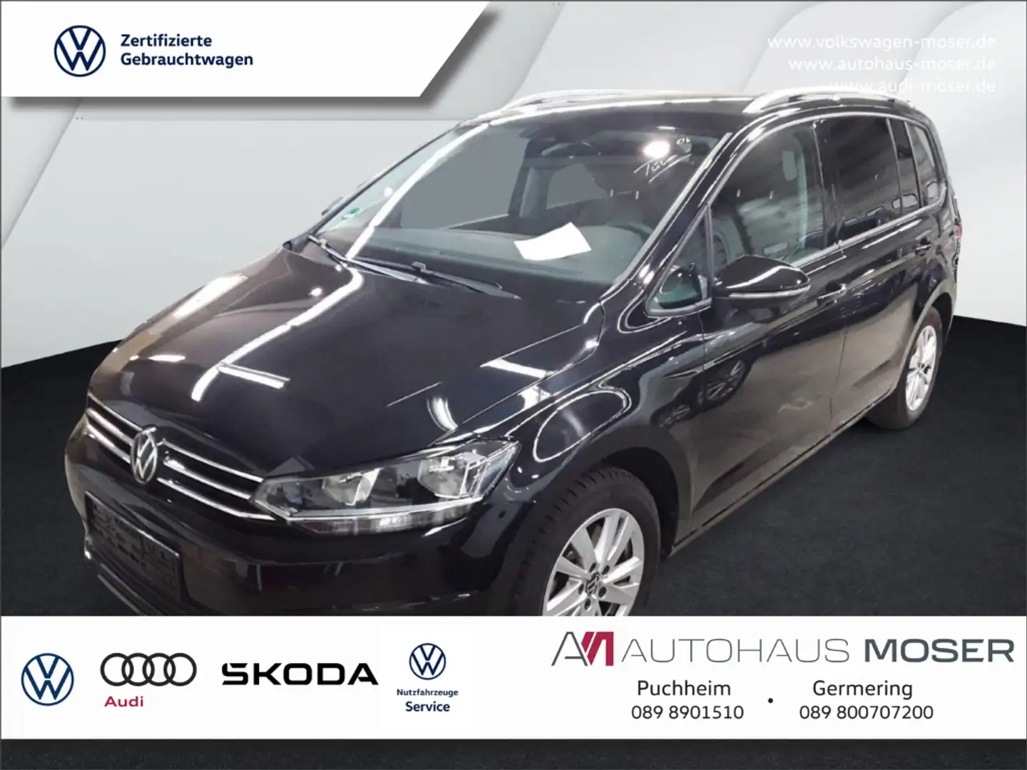 Volkswagen Touran 1.5TSI DSG AHK*RFK*APP*Navi*7Sitz*Winter!!! Zwart - 1