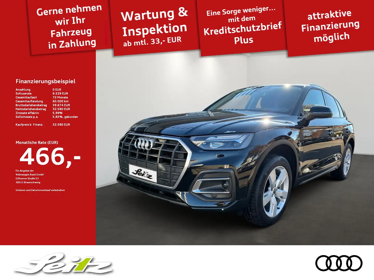 Audi Q5 50 TFSI e quattro *AHK*B&O*LED*KAMERA* Zwart - 1