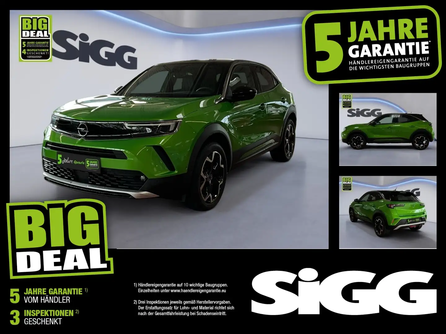 Opel Mokka 1.2 Turbo Ultimate ACC Alcant. DynLicht LM Grün - 1