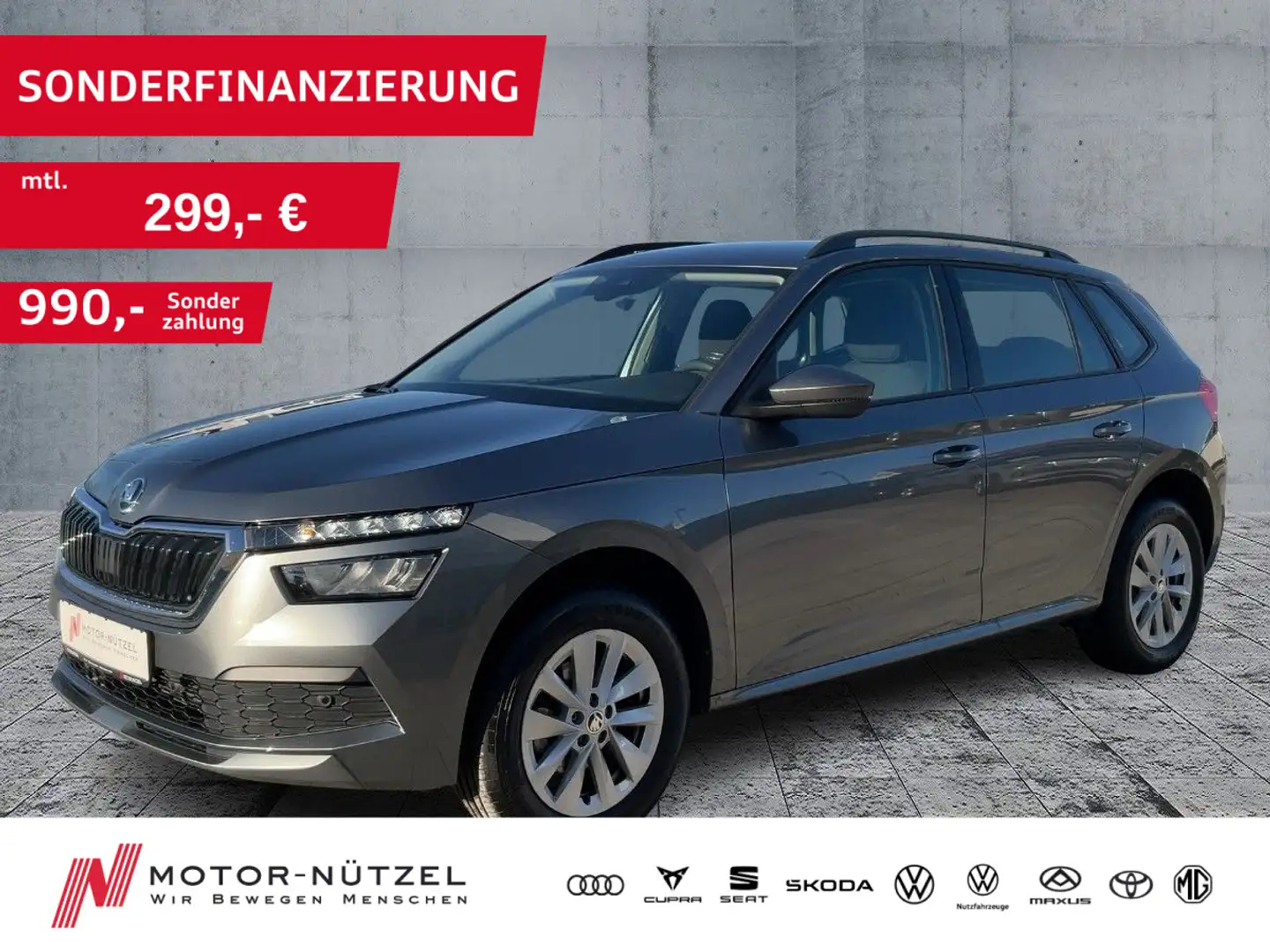 Skoda Kamiq 1.0 TSI DSG FRESH LED+APP+GRA+SHZ+PDC+RFK Grau - 1