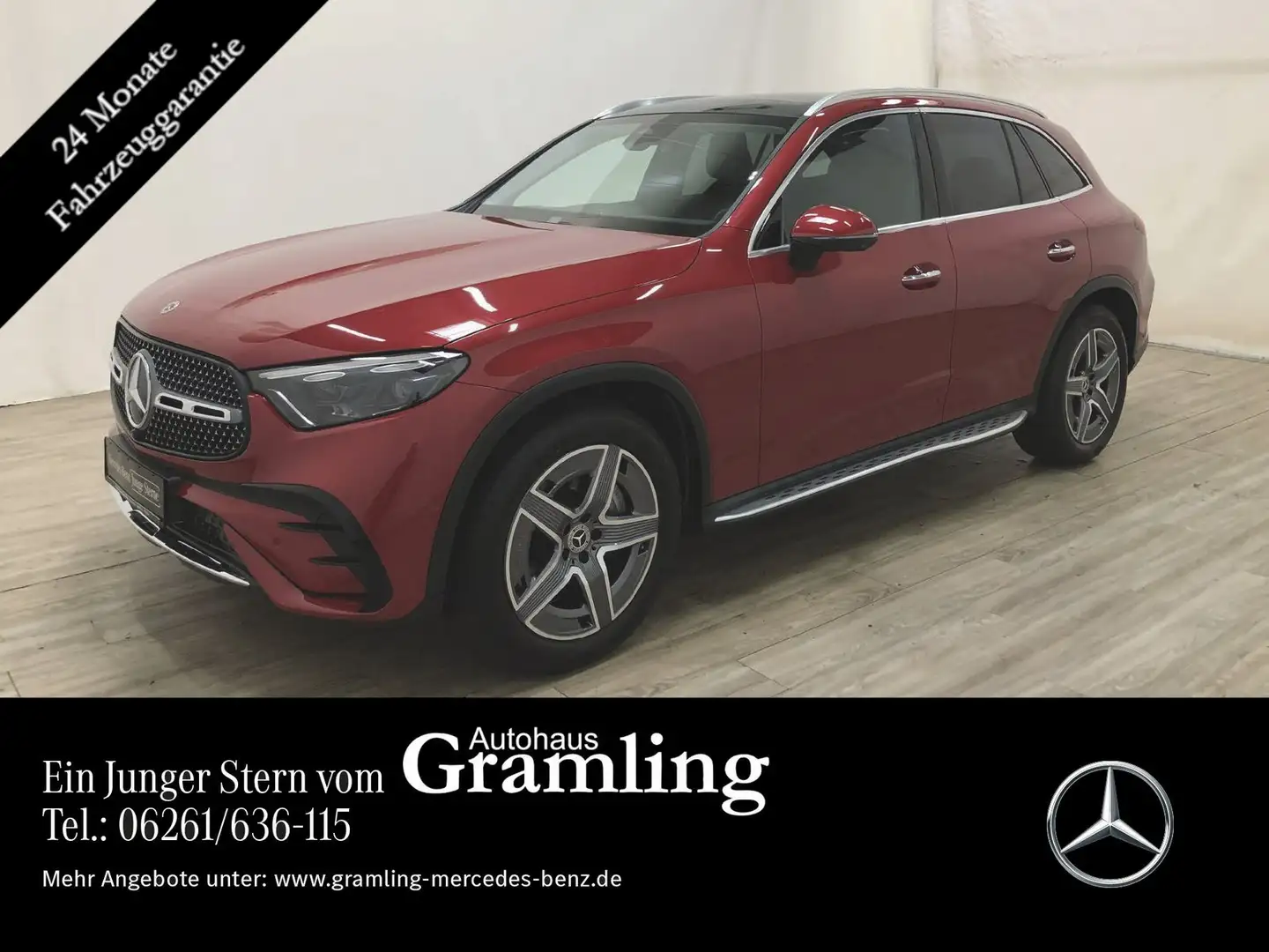 Mercedes-Benz GLC 200 4M AMG Pano*AHK*Trittbretter*Lenkradheiz Червоний - 1