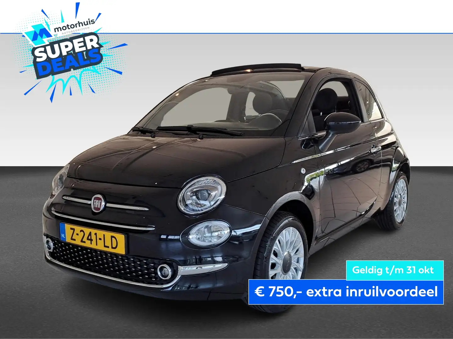 Fiat 500C 1.0 Hybrid 70pk Dolcevita Finale Cabrio Noir - 1
