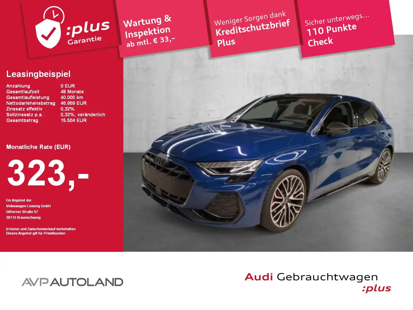 Audi A3 Sportback 35 TDI S tronic S line PANO | AHK Blau - 1