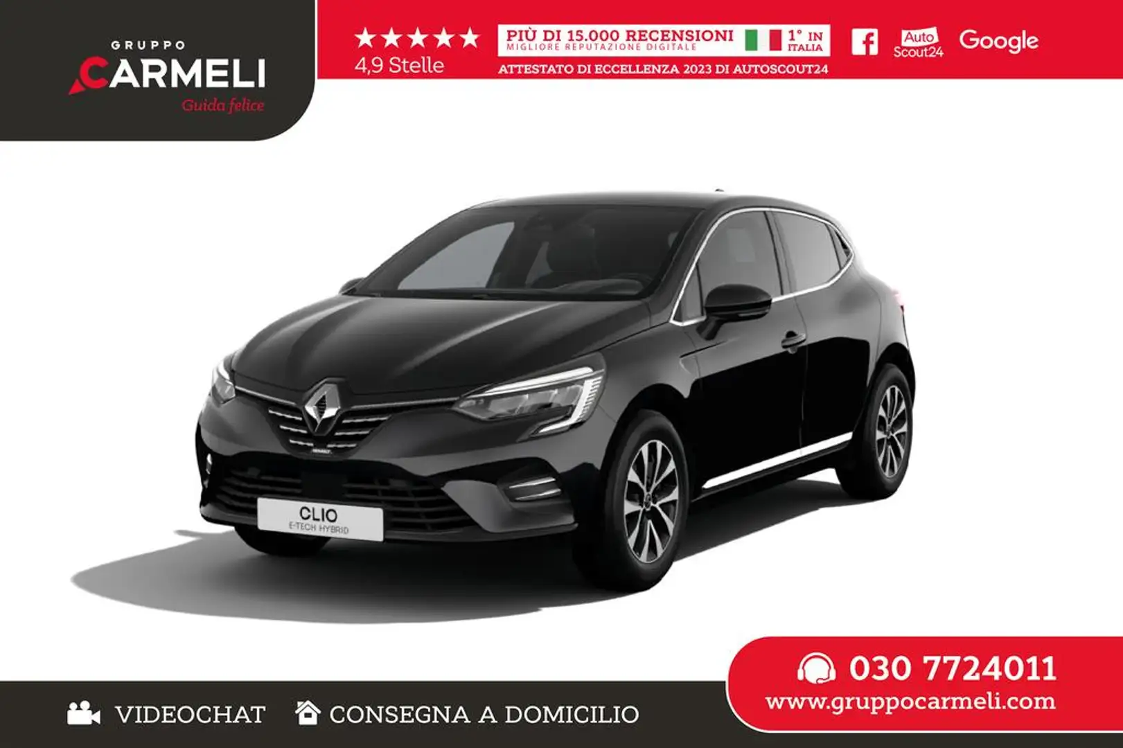Renault Clio 1.6 hybrid Techno E-Tech 145cv auto Nero - 1