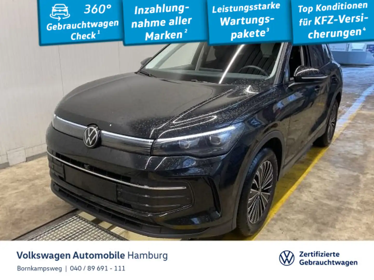 Volkswagen Tiguan 2.0 TDI Goal DSG LM18 AHK Navi Area View Schwarz - 1
