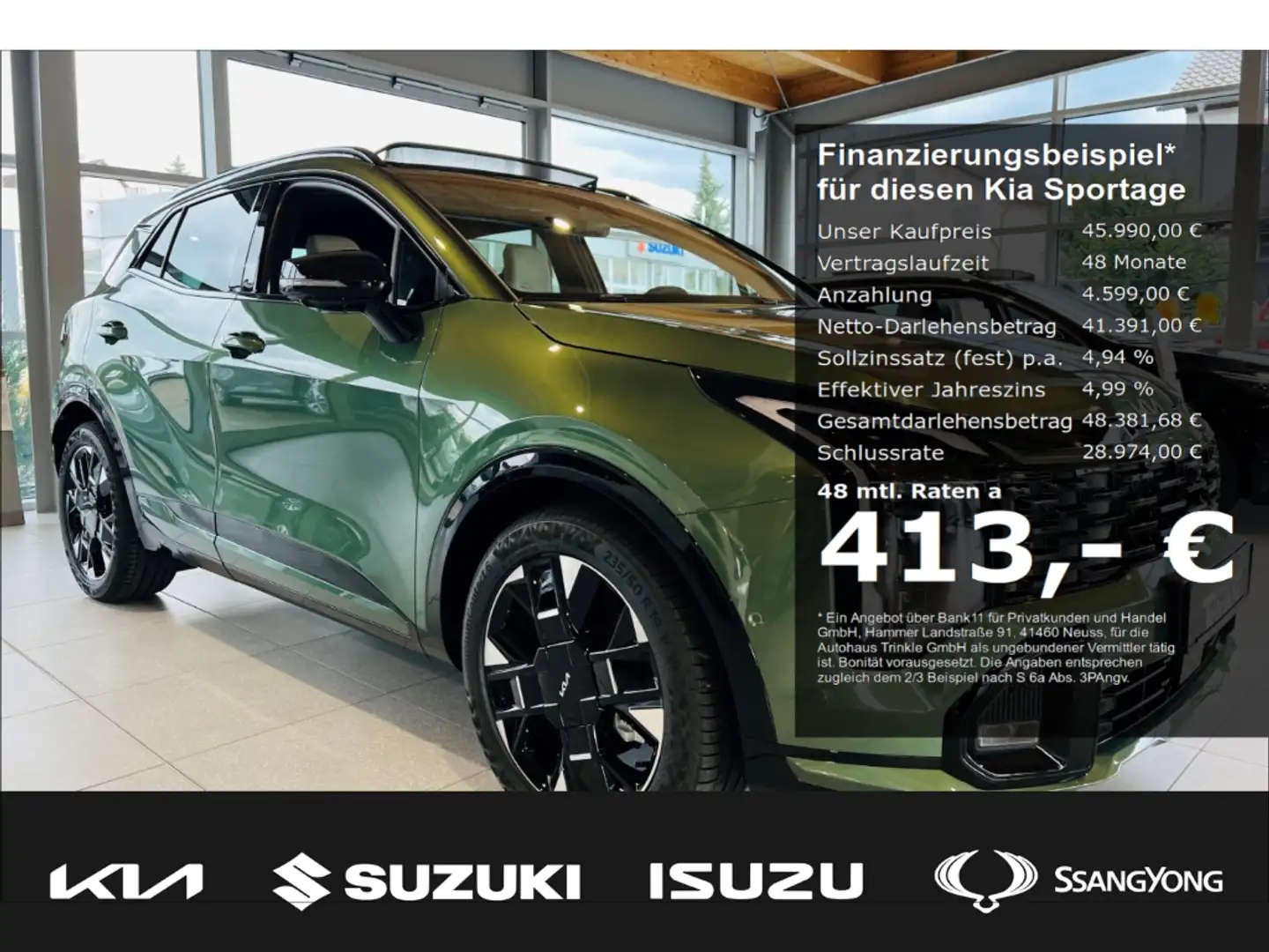 Kia Sportage MJ26NEU 180 PS DCT AWD GT-LINE DRIVE GD SOUND Pano Grün - 2