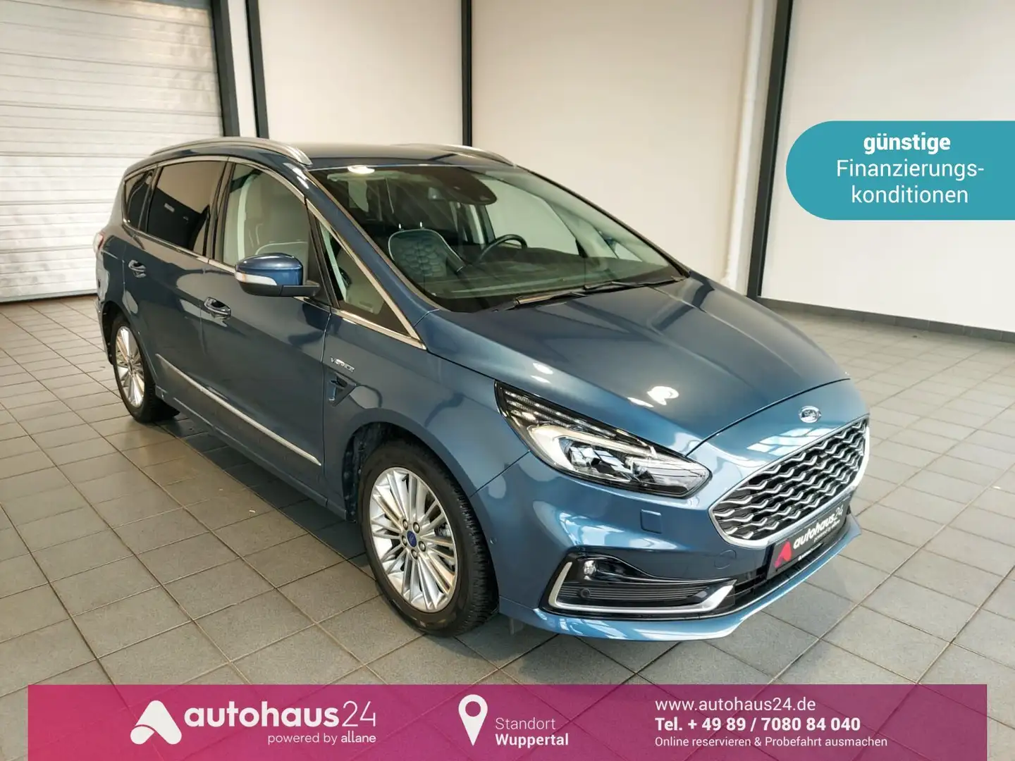 Ford S-Max 2.5 Duratec  Hybrid Vignale|Navi|Kamera Blau - 1