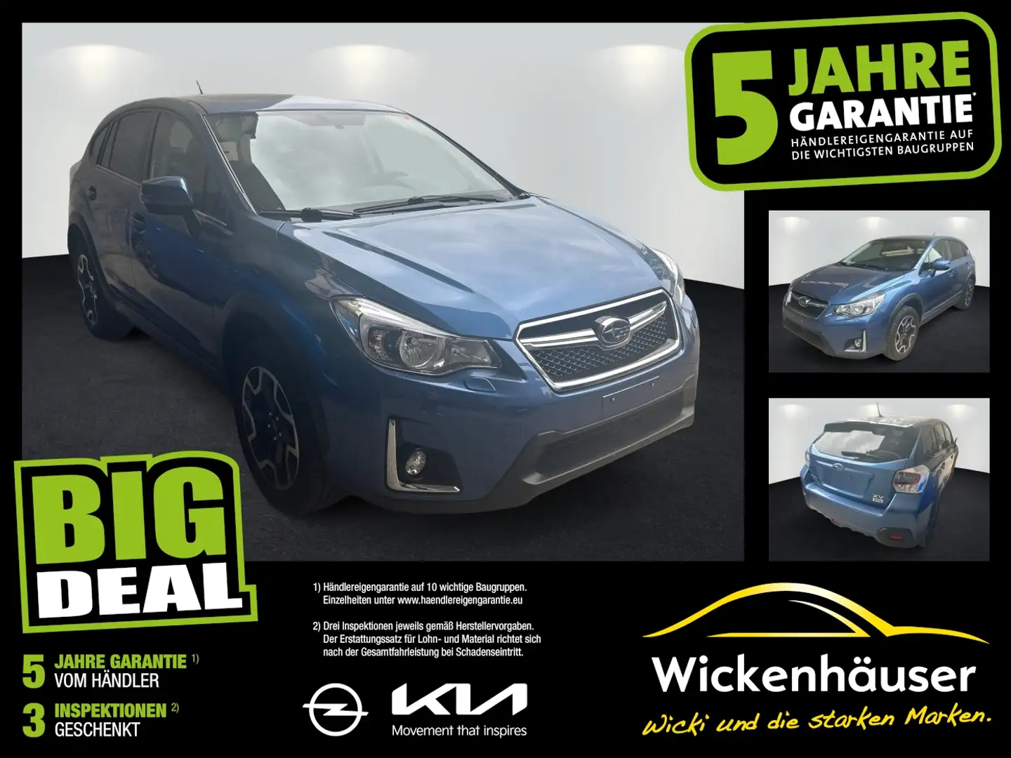 Subaru XV 2.0D Exclusive Allrad Klima Radio ZV elFH Blauw - 1