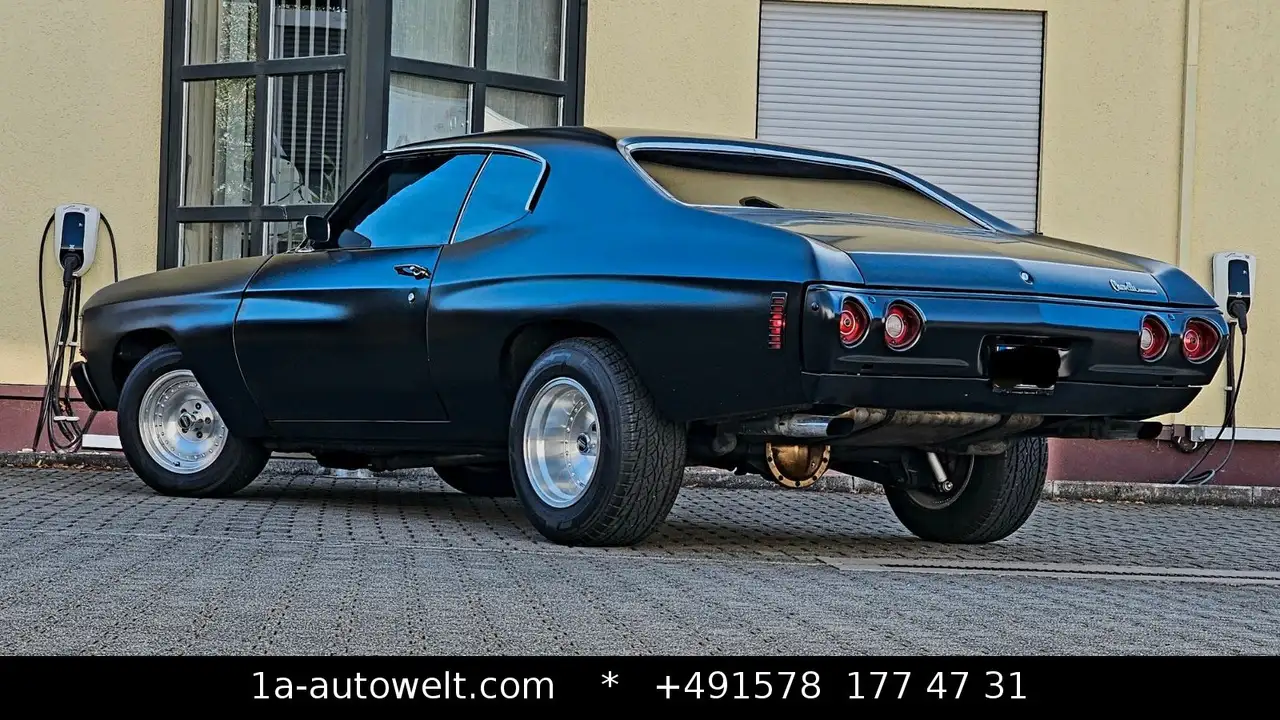 Chevrolet Chevelle SS Restauriert Schwarz Matt Metall, foto 9