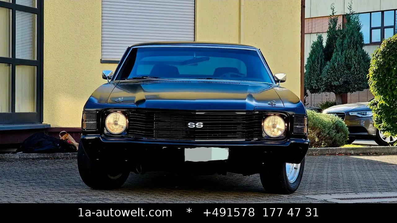 Chevrolet Chevelle SS Restauriert Schwarz Matt Metall, foto 3