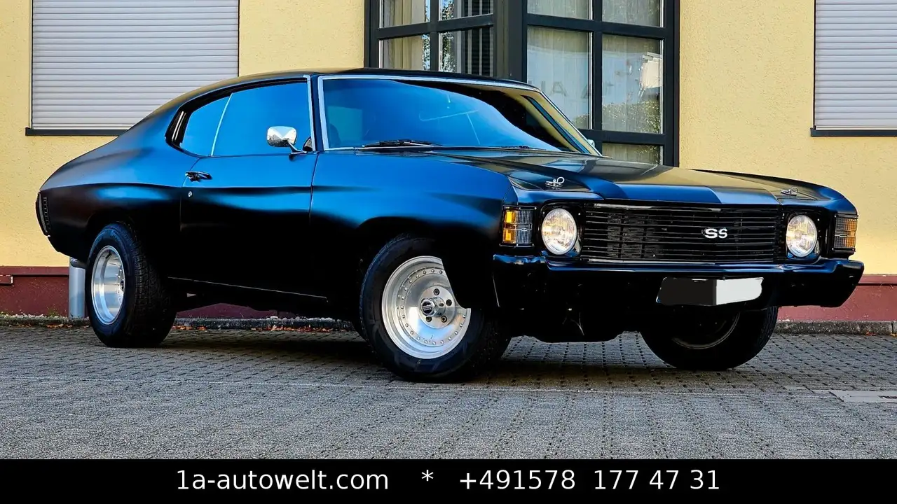 Chevrolet Chevelle SS Restauriert Schwarz Matt Metall, foto 1
