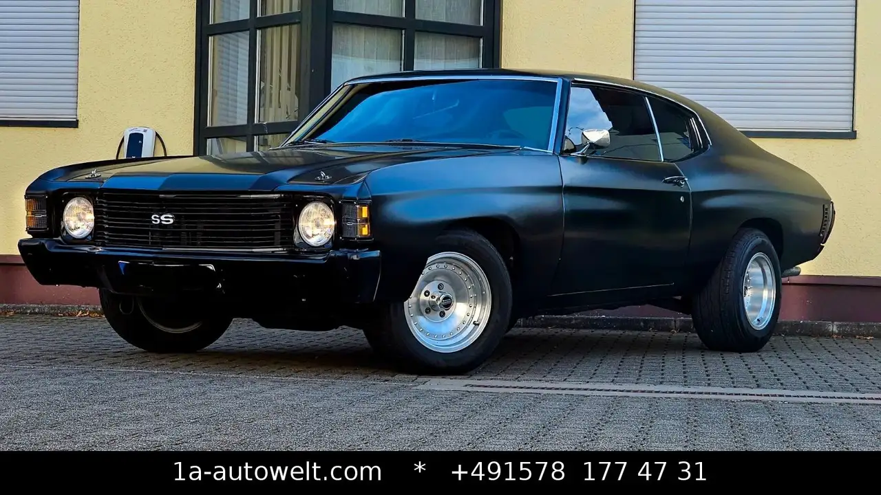 Chevrolet Chevelle SS Restauriert Schwarz Matt Metall, foto 5